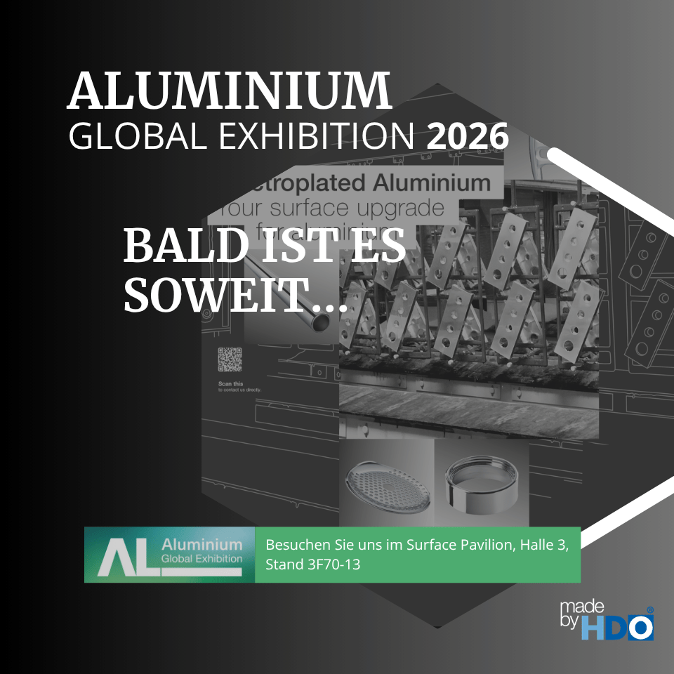 Das Bild zeigt einen Ausschnitt der HDO Messestandgrafik für die Aluminium Messe 2026 in Düsseldorf