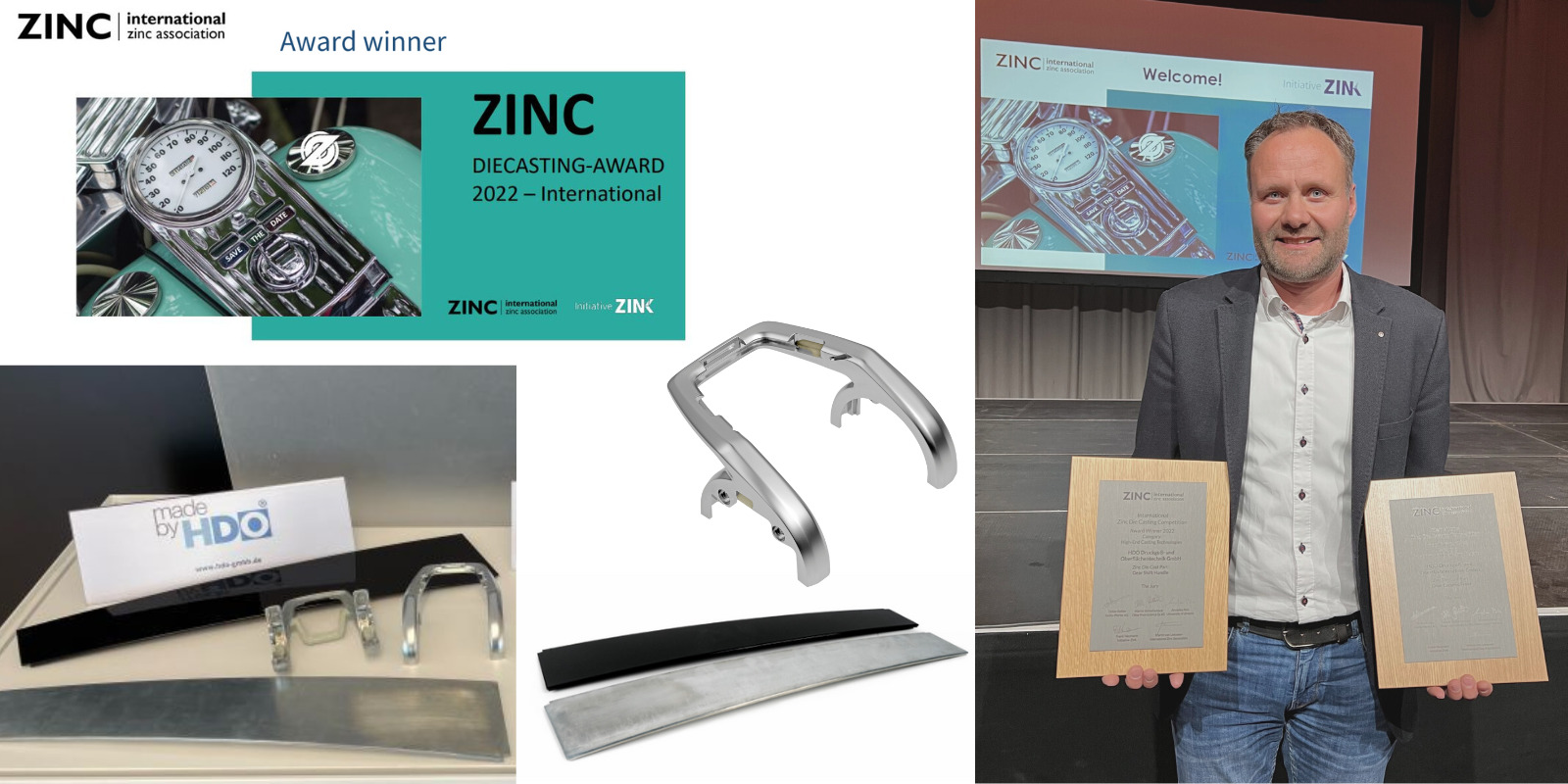 HDO gewinnt zwei Auszeichnungen beim Internationalen Zinc Die Casting Award 2022
